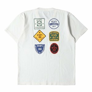 WTAPS ダブルタップス Tシャツ サイズ:S マルチロゴ ヘビー クルーネック 半袖 Tシャツ DESIGN SS SOUNVEIR 17SS ホワイト トップス