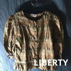 LIBERTY TANA LAWN フリル付き五分丈シャツ