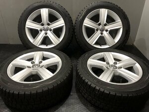 【DUNLOP WM01 205/55R16】スタッドレス【VW ゴルフ7 純正ホイール 16インチ 6.5J5HPCD112+46】19年製 バリ溝　(KTL100)