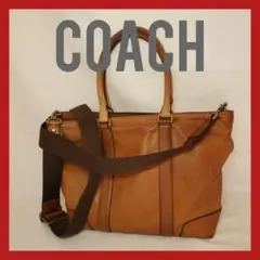 COACH レザー トートバッグ ブラウン