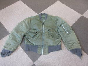 米軍実物 90s ALPHA jacket utility L-2B Sサイズ ヴィンテージ USAF エアフォース ミリタリー フライトジャケット MA1 MIL-J-7448K IDEAL