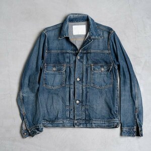 極美品 RHC RON HERMAN denim ロンハーマン Indigo Denim Jacket ヴィンテージ加工 大戦モデル Gジャンサイズ M