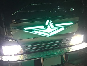 FUSO 三菱ふそう 大型 24V アンドン LED ブルー ウイングマーク バスマーク トラック レトロ デコトラ カスタム