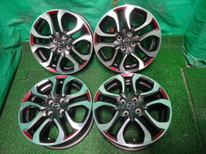 マツダ純正デミオ●16×5.5J +40 4H PCD100 中古ホイール4本●ヨ45