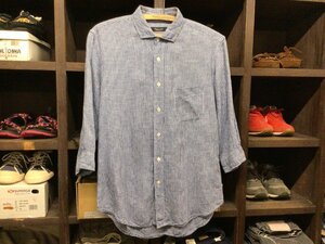 UNITED ARROWS GINGHAM CHECK HEMP SHIRT SIZE M ユナイテッド アローズ ギンガム チェック ヘンプ シャツ 麻