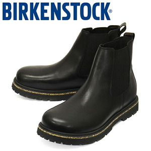 BIRKENSTOCK (ビルケンシュトック) 1025764 HIGHWOOD Slip On Mid ハイウッド ナチュラルレザーサイドゴアブーツ BLACK レギュラー幅 BI378