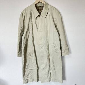 【coat】ステンカラーコート ロングコート フロントボタン 綿100% アウター シンプル ビジネス 紳士 ベージュ メンズ サイズ96-5/Y5788YY