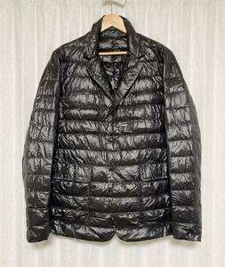 美品☆[MONCLER] 定価14万 DERAIN 軽量 ライトダウンジャケット テーラード 3 ブラック メンズ モンクレール