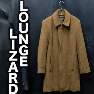 LOUNGE LIZARD 18AW アルパカシャギー ロングコート サイズ2 ラウンジリザード アルパカ混 ウール ステンカラー