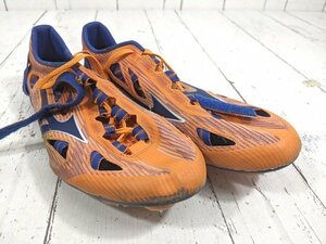 【5yt224】陸上競技用スパイクシューズ MIZUNO ミズノ U1GA220166 エックスレーザーエリート オレンジ×ブルー サイズ：27.5cm◆V71