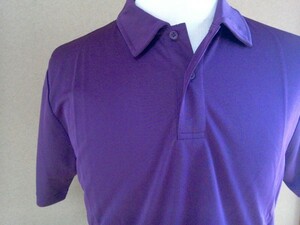 新品 送料無料 ｍｈ3 ポロシャツ パープル SS 紫 ストレッチ素材 ドライメッシュ 伸びる 男女兼用半袖　