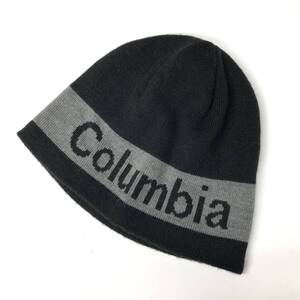 00s コロンビア Columbia 日本製 ビーニーキャップ ニットキャップ フリーサイズ ブラック グレー