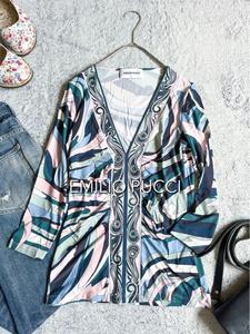 【EMILIO PUCCI】エミリオプッチ プッチ柄 チュニック ブラウス 38