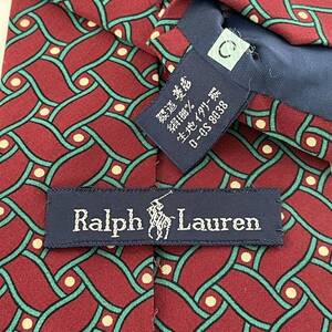 RALPH LAUREN（ ラルフローレン） 赤緑ドットデザインネクタイ