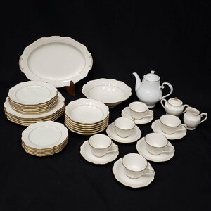 [140m1026] Noritake ivory China ノリタケ アイボリー チャイナ ティーセット カップ＆ソーサー 楕円皿 深皿 平皿 大中小 プレート 洋食器