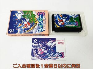 【1円】ファミコン ツインビー3 ゲームソフト 箱/説明書付き 未検品ジャンク ファミリーコンピュータ FC H07-233rm/F3