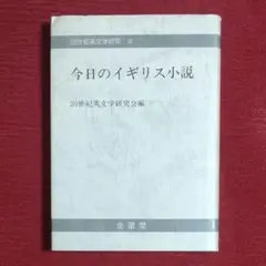 【激レア!!平成初期の書籍】今日のイギリス小説　20世紀英文学研究Ⅲ　金星堂