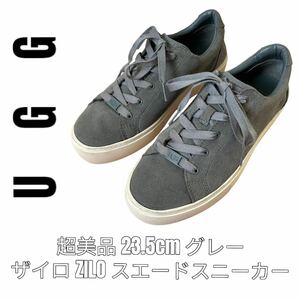 UGG アグ 23.5cm スニーカー　グレー　ザイロ　ZILO スエード　ローカットシューズ　カジュアル　ウォーキングシューズ