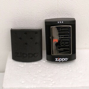 ZIPPO ジッポー Marlboro マルボロ ロゴ ブラックアイス 2000年製 ケース付き オイルライター
