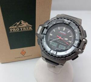 CASIO PROTREK PRT-700 腕時計 カシオ プロトレック TITANIUM チタン デジアナ 黒文字盤 クォーツ