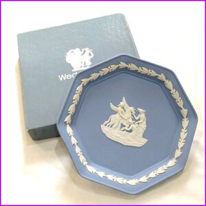 ◆Wedgwood ウェッジウッド ジャスパーシリーズ 小皿 14529 2215　WHT ON BOXED J1000 中古品◆