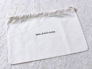 バレンシアガ「BALENCIAGA」 長財布保存袋 現行 （4255）正規品 付属品 内袋 布袋 巾着袋 25×17cm ホワイト ラウンド長財布用 大型財布に