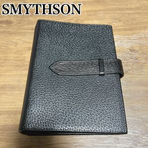 状態良 SMYTHSON スマイソン レザー システム手帳カバー 日記 カード入れ 名刺 ボールペン付き レディース メンズ