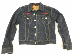 D842-80　エヴィス EVISU　デニムジャケット　裏地虎柄　サイズ38　Paris