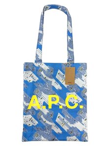 A.P.C. (アーペーセー) トートバッグ 総柄 Lou Tote COFBY M61442 IAA 水色系 (TN) ウィメンズ /036