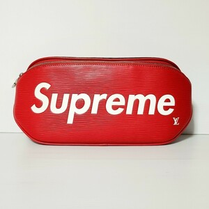 ★新中古 LOUIS VUITTON Supreme エピ バムバック ウエストバッグ M53418 レッド ルイヴィトン シュプリーム ボディーバッグ バッグ