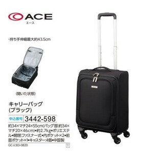 ☆★☆新品　ACE　エース　キャリーバッグ(ブラック)　☆★☆