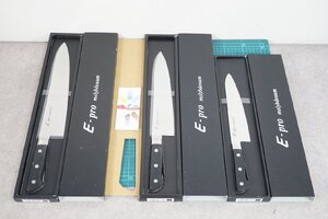 [NZ][L4874980] 未使用品 E-PRO 牛刀/牛刀/牛刀 21/27/30(cm) 包丁 3本セット 元箱付き