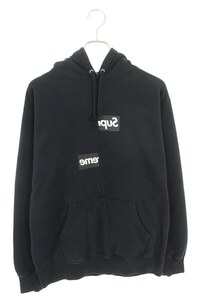 シュプリーム パーカー 18AW Split Box Logo Hooded Sweatshirt サイズ:L スプリットボックスロゴプルオーバーパーカー 中古 OM10