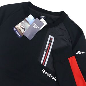 ★リーボック REEBOK 新品 メンズ UVCUT ストレッチ トレーニング スウェット トレーナー ジャケット XLサイズ[X6354RR-05-LL]二 参★QWER