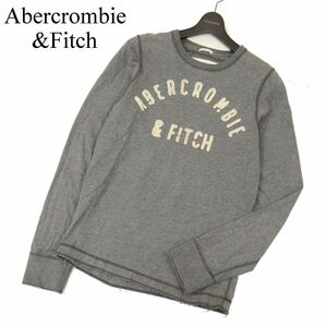 Abercrombie&Fitch アバクロンビー＆フィッチ 通年 長袖 ロゴパッチ★ カットソー ロンTシャツ Sz.S　メンズ グレー　C3T11461_C#F