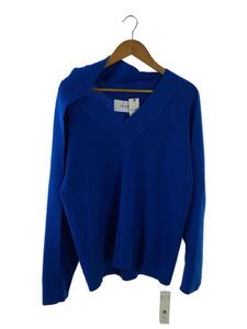 IRENE◆Tape V Neck Knit/セーター(厚手)/36/ウール/BLU/24A81004