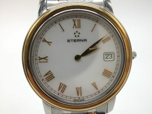 1円～ 稼働品 ETERNA エテルナ 3105.47 18K 金無垢 腕時計 メンズ クォーツ式 インデックス不良 箱付き