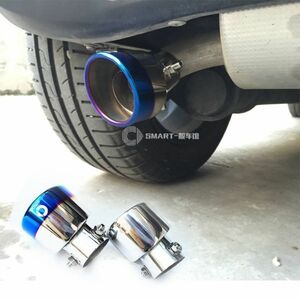 E1412：★人気☆Smart 453 fortwo forfour 2015-2018用クロームエキゾーストシステム,カーアクセサリー