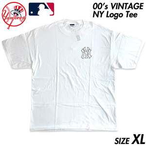 稀少■CSA MLB ニューヨークヤンキース 90s-00sヴィンテージ デッドストック NY ロゴ 半袖Tシャツ 白紺(ホワイト/ネイビー) XL ①