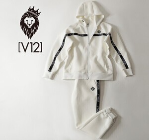 正規品★V12 ヴィトゥエルヴ★TAPE PARKA & TAPE LIB PANTS スウェット上下セット★L【V122220-SW03 -PN01】ホワイト白【本物保証】