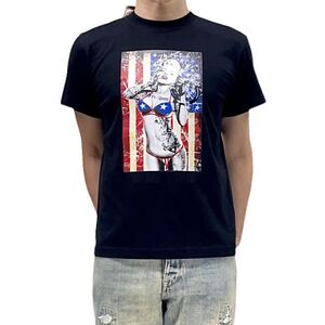 新品 未使用 マリリンモンロー FREEDOMタトゥーDJ アメリカ星条旗 5.6ozハイクオリティ Tシャツ S M L XL 大きい ビッグサイズ XXL XXXL 可