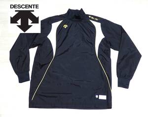 ☆DESCENTE　☆デサント　☆ナイロン　☆長袖　☆モックネック　☆スポーツウエア　☆トレーニングウエア　☆ピステ　☆ブラック　☆M