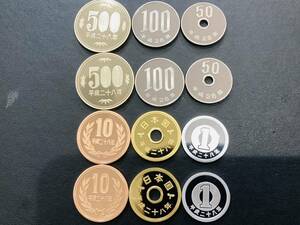 【美品】平成28年 硬貨 500円/100円/50円/10円/5円/1円 未使用 日本国