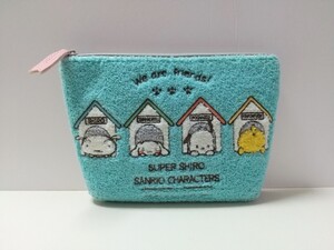 サンリオキャラクターズ スーパーシロ サガラ刺繍ポーチ シナモロール ポチャッコ ポムポムプリン シロ クレヨンしんちゃん