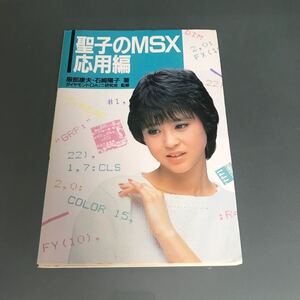 【V18】書籍 聖子のMSX応用編/服部康夫・石崎陽子 著 ダイヤモンドOAソフトハード研究会 監修 CBSソニー出版