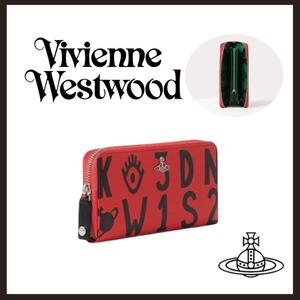 ○★新品 未使用 Vivienne Westwood ポストコード 定番長財布 ラウンドファスナー レッド（ヴィヴィアンウエストウッド）○●