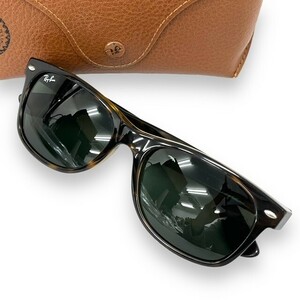 美品 Ray-Ban レイバン サングラス 眼鏡 アイウェア ファッション RB2132 New Wayfarer ニューウェイファーラー べっ甲 ウェリントン