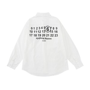 Maison Margiela メゾン マルジェラ 胸ポケット付き 上着 シャツ 長袖 パッチ ホワイト サイズ L TJ 1