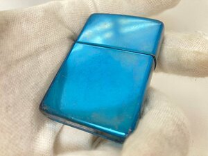 【86】1円～ZIPPO ジッポー ブルーメッキ 火花つきません キズ 汚れ ジャンク扱い