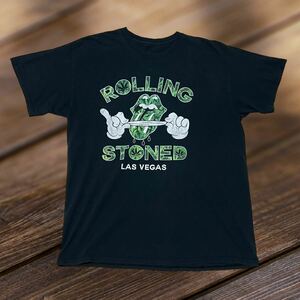 ★ 00s Rolling Stones Hemp Tshirt 大麻 ガンジャ ハッパ Tシャツ パロディ ブート ローリングストーン バンT バンドT ヴィンテージ ★